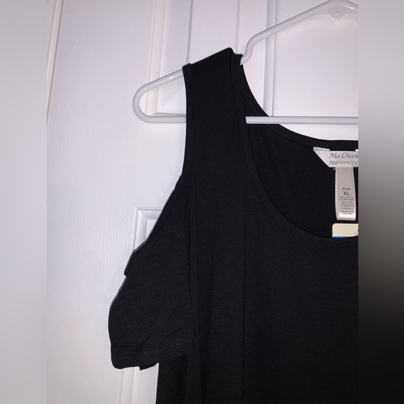 Ma Cherie Maternity Black cold shoulder Dress , size XL - Picture 3 of 8